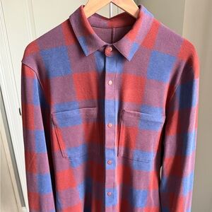 Lululemon Red and Blue Checkered Shirt